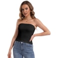 thumbnail image 4 of Strapless Crop Tube Tops for Women Solid Color Trendy Sexy Cami Tops, 4 of 4