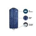 thumbnail image 3 of Covermates Keepsakes Garment Bag Set - Premium Polyester - Full Length Zipper - ID Window - Carrying Handles - Closet Storage, Blue, 3 of 7