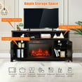 thumbnail image 6 of Gymax 59'' Fireplace TV Stand W/ 25'' 1350W Electric Fireplace Heater Coffee, 6 of 10