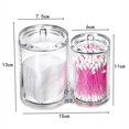 thumbnail image 2 of Clear Cotton Swab Container Wide Open Spacious Holder Great Gifts for Friend Children, 2 of 2