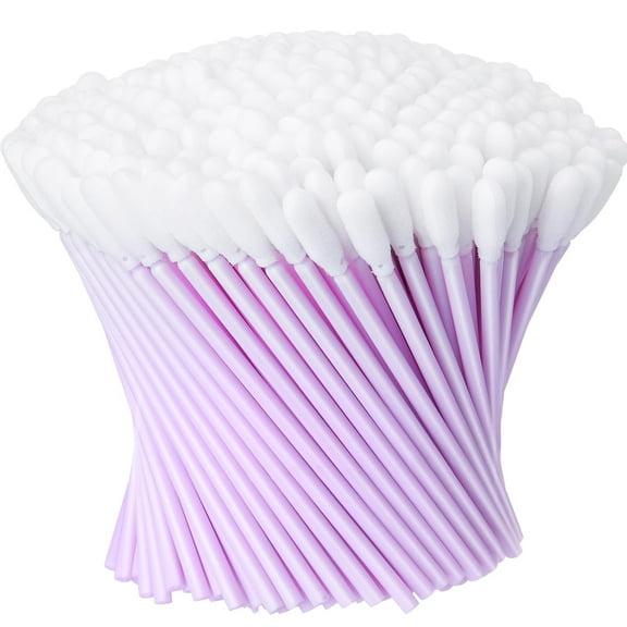 Lsupdaol 100 Pieces Foam Cleaning Swabs Sponge Tip Swabs Foam Tip Sticks for Inkjet Printer Print Head, Camera Lens, Optical Equipment 3.66 Inch(Purple)