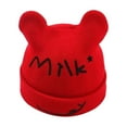 thumbnail image 3 of Baby Girls Boys Knitted Warm Hats Infants Autumn Winter Cartoon Hood Cute Caps 0-12M, Red, 3 of 3