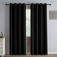 thumbnail image 1 of Juego de 2 paneles de cortinas opacas IGEMAEVE, 213 cm de longitud, color negro, 1 of 7