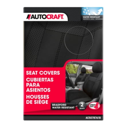 Autocraft Seat Covers, 1 Pr - Braxton- Black/Gray - Low back bucket seats with removable headrests, universal fit - Adds style, comfort and protection, 1 pair, sold by (Best Tires For Comfort And Low Noise)