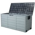 thumbnail image 2 of All Weather UV Pool Deck Box Storage Shed Bin Backyard Patio Outdoor w/ Wheel,75 Gallon Resin Deck Box-Organization and Storage for Patio Furniture Outdoor Cushions,Garden Tools and Pool Toys, 2 of 15