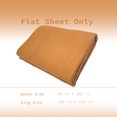 thumbnail image 4 of Pure Era Flat Sheet Queen /Top Sheet Only Jersey Knit 100% CottonSize Super Soft Breathable(1-Pack,Burnt Orange), 4 of 7