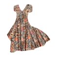 thumbnail image 3 of Vestido casual de verano Gibobby Cuello en V Estampado Dobladillo grande Mujer, 3 of 5