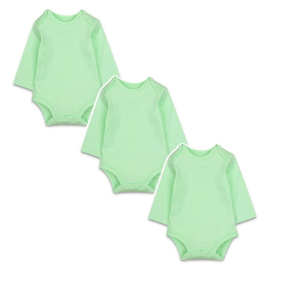 3 Pack Baby Boys Girls Bodysuit Baby Long Sleeve Sleeper Cotton Base Onesie Pajamas Baby Clothes 6-9 Months