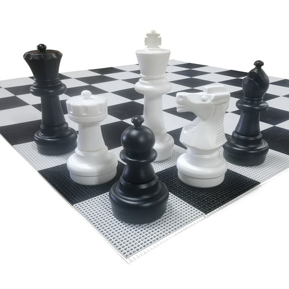 MegaChess 25 Inch Plastic Giant Chess Set with Hard Plastic Chessboard