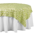 thumbnail image 5 of Efavormart 72" x 72"  Rosettes on Lace Square Tablecloth Overlay-Tea Green Square Tablecloth Cover For Wedding Party Event Banquet, 5 of 8