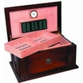 thumbnail image 2 of Quality Importers Amalfi, Holds 50-75 Cigars. Spanish Cedar Lined, SureSeal Technology Style Humidor, Maple Veneer with French Antique Distressed Walnut Finish, 2 of 2