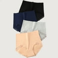 thumbnail image 6 of Hbhpov Women Cotton Underwear Briefs Slight Tummy Control, 5 Pack, Size S-3XL, 6 of 7