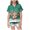 Z11-Green, variant on Xdzjlr Christmas Pajamas Girls Xmas Classic Print Button Down Collar Short Sleeve Tops Shorts Set Nightwear Kids Loungewear Pjs Pink
