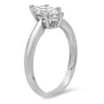 thumbnail image 2 of 1 ct Marquise Cut Moissanite Solitaire 14K White Gold Womens Engagement Ring, 2 of 6