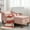 Pink, variant on Modern Pink Lounge Chair - Spacious Interior Space Chaise With Extra Storage Rolled Arm Style