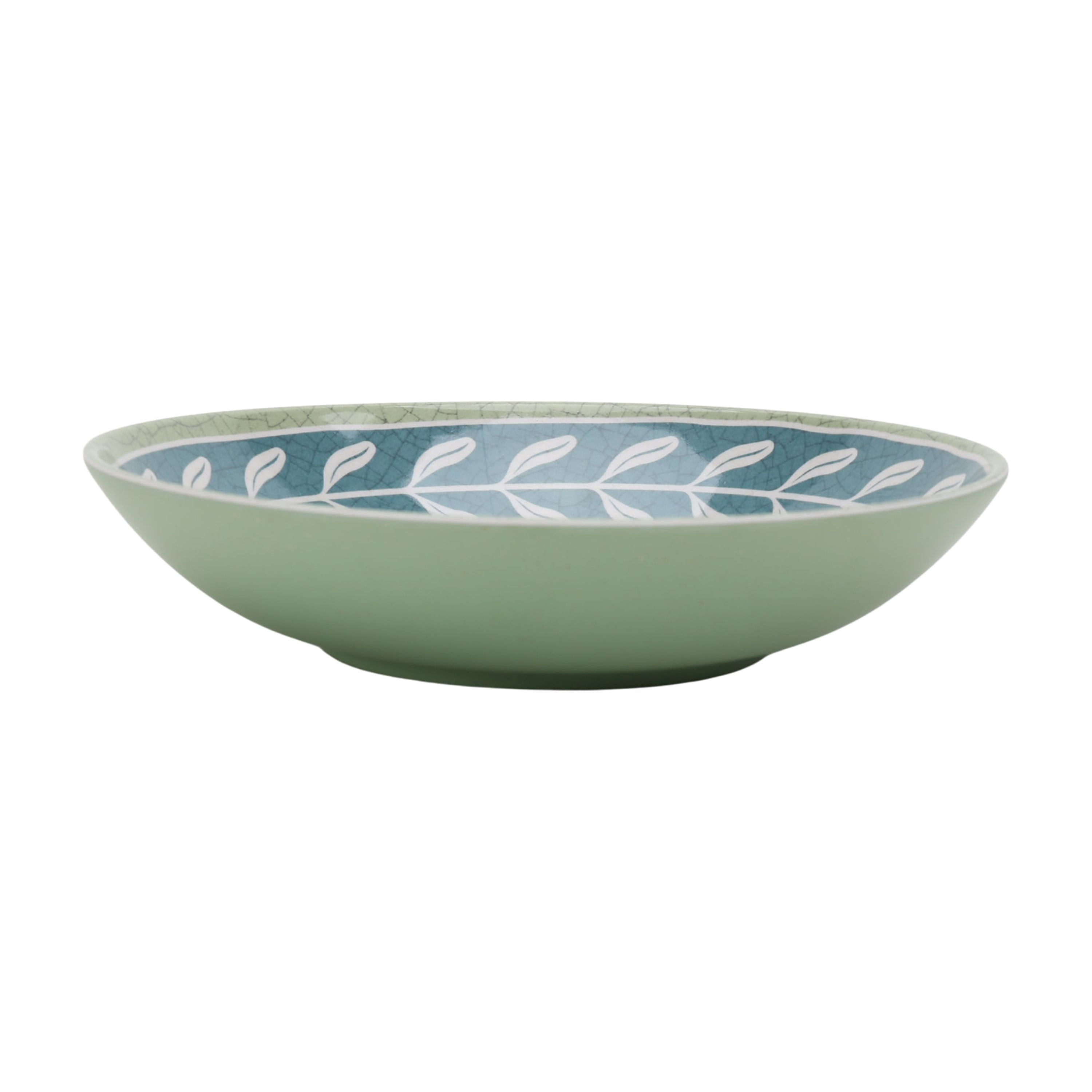 (2 pack) Better Homes & Gardens Floral Green Dinner Bowl Set, 4-Pack