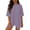 001 Purple, variant on Htigea Womens Striped 2 Piece Lounge Set Oversized Short Sleeve Shirts High Waist Leggings Matching Outfit for Summer Casual Pink S