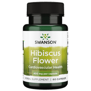 Swanson Full Spectrum Hibiscus Flower 400 mg 60 Caps