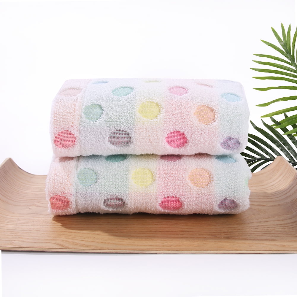 Pidada 100 Cotton Decorative Beige Hand Towels Set of 2 Polka Dot Pattern for Bathroom Walmart