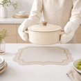 thumbnail image 3 of Unique Bargains 2 Pcs Irregular Shape Placemat Yellow PU, 3 of 5