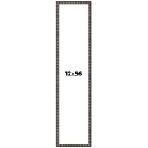 12x56 Frame Black Brown Chestnut Mosaic Solid Wood Picture Frame | 1.125 Inch Moulding Width |