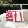 thumbnail image 2 of Outdoor Pillow Covers 18x18 Inch Set of 4 Hot Pink Waterproof Modern Geometry Throw Pillows Outdoor Summer Waterproof Decor for Patio Funiture Garden Polyester Cushion Covers 013L18, 2 of 6