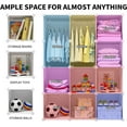 thumbnail image 5 of Baby Closet,Dresser, Kids Closet Organizers, Portable Kids Wardrobe for Closet, Bedroom, Nursery, Cubby, Cabinet, Clothes, Dress, Baby Storage Shelf, Armoire Clothes Hanging (12 Cube, White), 5 of 9