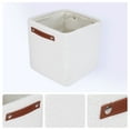 thumbnail image 2 of REGALWOVEN Fabric Storage Bin with Handles for Shelves Closet, 3 Pack Collapsible Storage Basket for Organizing Clothes White 11*11*11in, 2 of 6