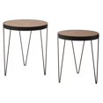 thumbnail image 1 of Pasadena Nesting Accent Tables Set Calico Brown wood top and Black metal 2-Pack, 1 of 2