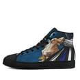 thumbnail image 3 of Chihuahua Police Dog Thin Blue Line Christian Cross High Top Canvas Shoes Sneakers Black Size 11.5, 3 of 7