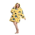 thumbnail image 4 of Wearable Blanket Hoodie for Adults Sherpa All Patterns Oversized Sweatshirt Blanket with Pockets, 4 of 6