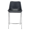 thumbnail image 4 of Magnus Counter Stool (Set of 2) Black & Silver, 4 of 7