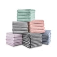 thumbnail image 5 of Mainstays Performance Super Soft Quick Dry Bath Towel Set, 4-Piece, Checkered Grey, 5 of 7