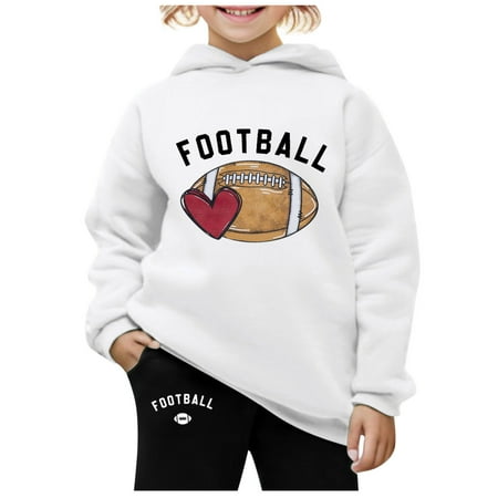 

Hbdhejl Outfit Set For Boys Girls Toddler Kids Hoodie Sweatshirt Sweatpants Pullover Hoodie Set Tracksuit 2 Piece Outfits White 3-4 Years