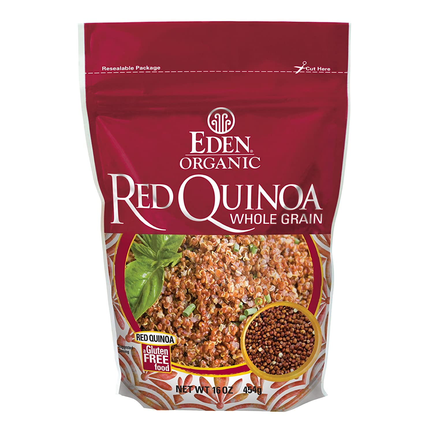 Eden Organic Red Quinoa, Whole Grain, 16Ounce Pouches (Pack of 4