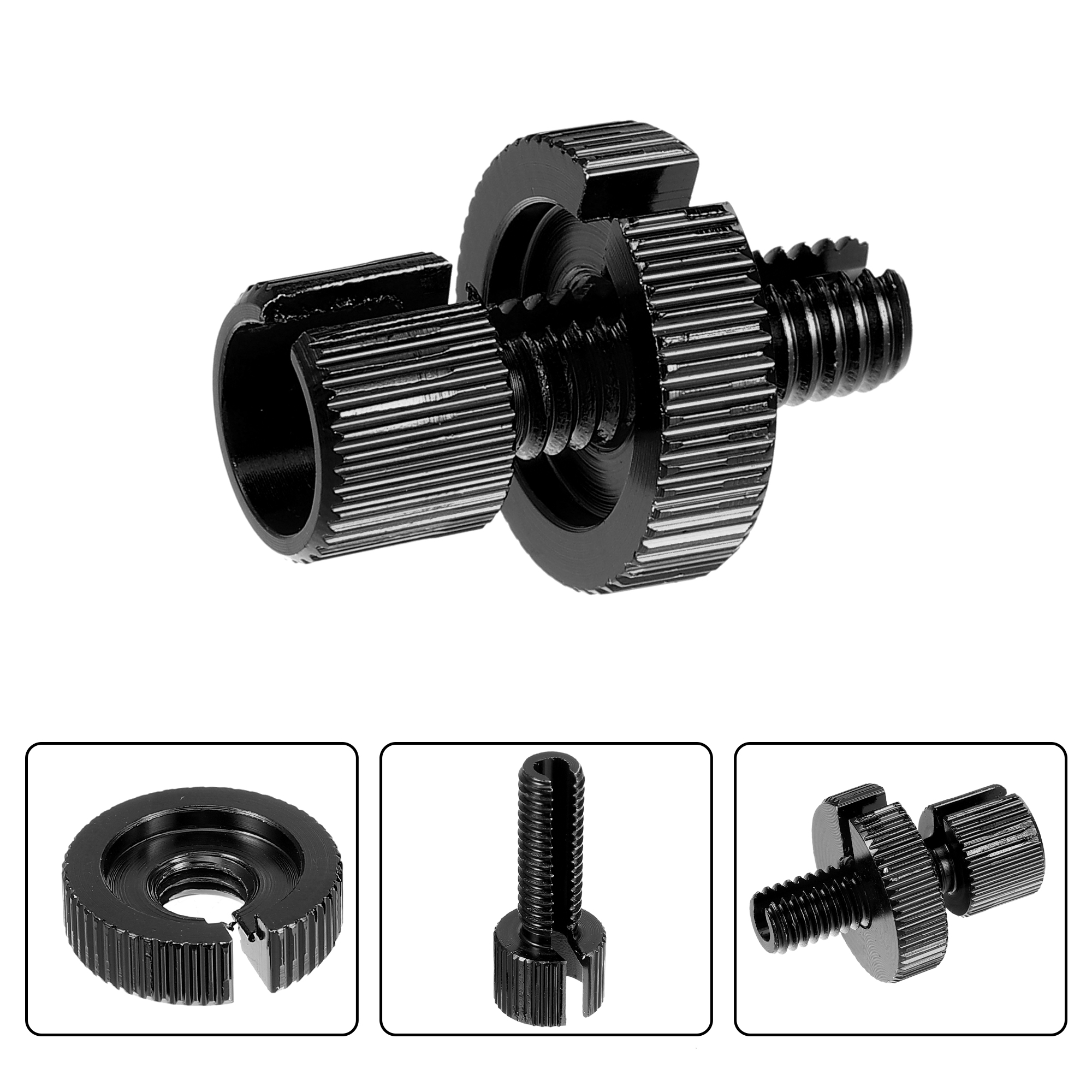 Unique Bargains 4 Pcs Brake Clutch Cable Adjuster Screw for Bike Scooter M8 Black Silver