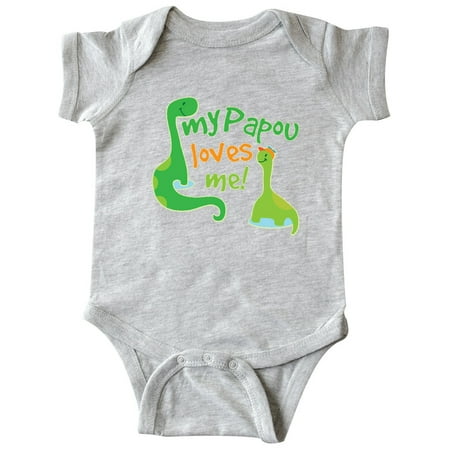 

Inktastic My Papou Grandpa Loves Me Gift Baby Boy Bodysuit