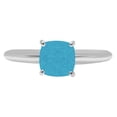 thumbnail image 7 of Solitaire Engagement Ring for Women - 1ct Simulated Turquoise in 14K White Gold Promise Ring, 7 of 7