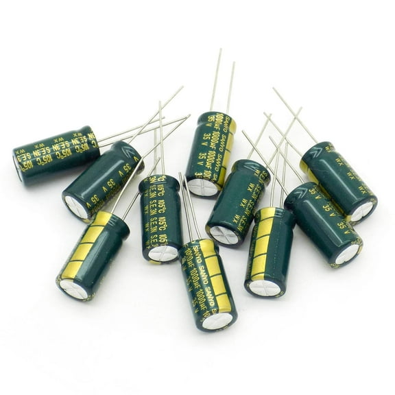 10pcs 1000uF 35V Radial Electrolytic Capacitors Low ESR Lot