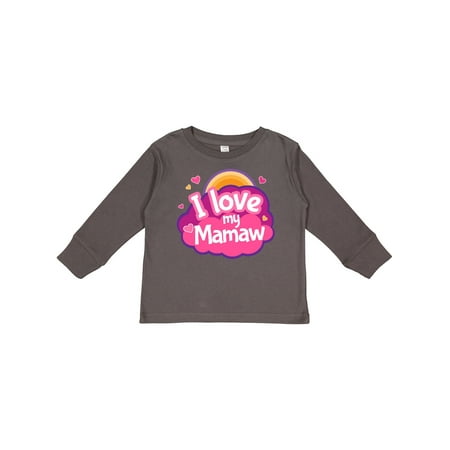 

Inktastic I Love My Mamaw Grandchild Gift Toddler Toddler Girl Long Sleeve T-Shirt