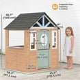 thumbnail image 3 of Qaba Maisonnette de Jeu Extérieure pour Enfants avec Porte pour Animal, Cuisine de Jeu pour Intérieur Extérieur, 3 of 10