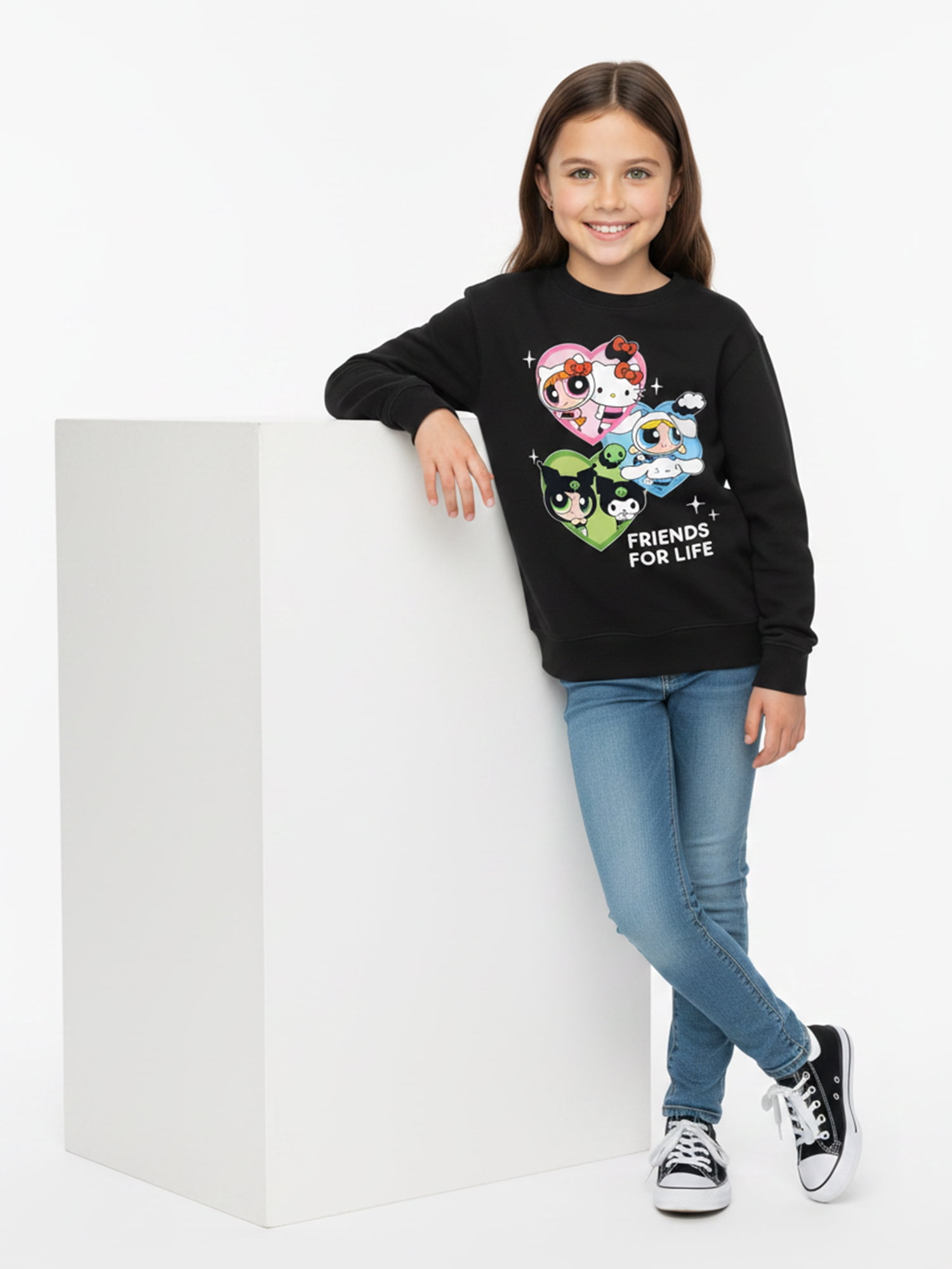 The Powerpuff Girls x Sanrio Girls Friends for Life Graphic Sweatshirt, Sizes 4-16
