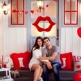 thumbnail image 5 of Red Lips,Valentine’s Day Hanging Decoration,Romantic Red Lips Shape Ornament for Party Scene Home Wall Door Decor(13.78x8.67in), 5 of 6