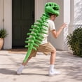 thumbnail image 6 of Dinosaur Skeleton Costume – 3D Realistic Prehistoric Skeleton Outfit with Detailed Skull, Halloween Dinosaur Cosplay Suit, Themed Skull Cosplay Props for Parties, Events & Photo Shoots, Green, 33in, 6 of 8