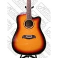 thumbnail image 2 of Oscar Schmidt 12 String Acoustic/Electric Guitar, Free Strap, Sunburst OD312CETS-NS1, 2 of 6