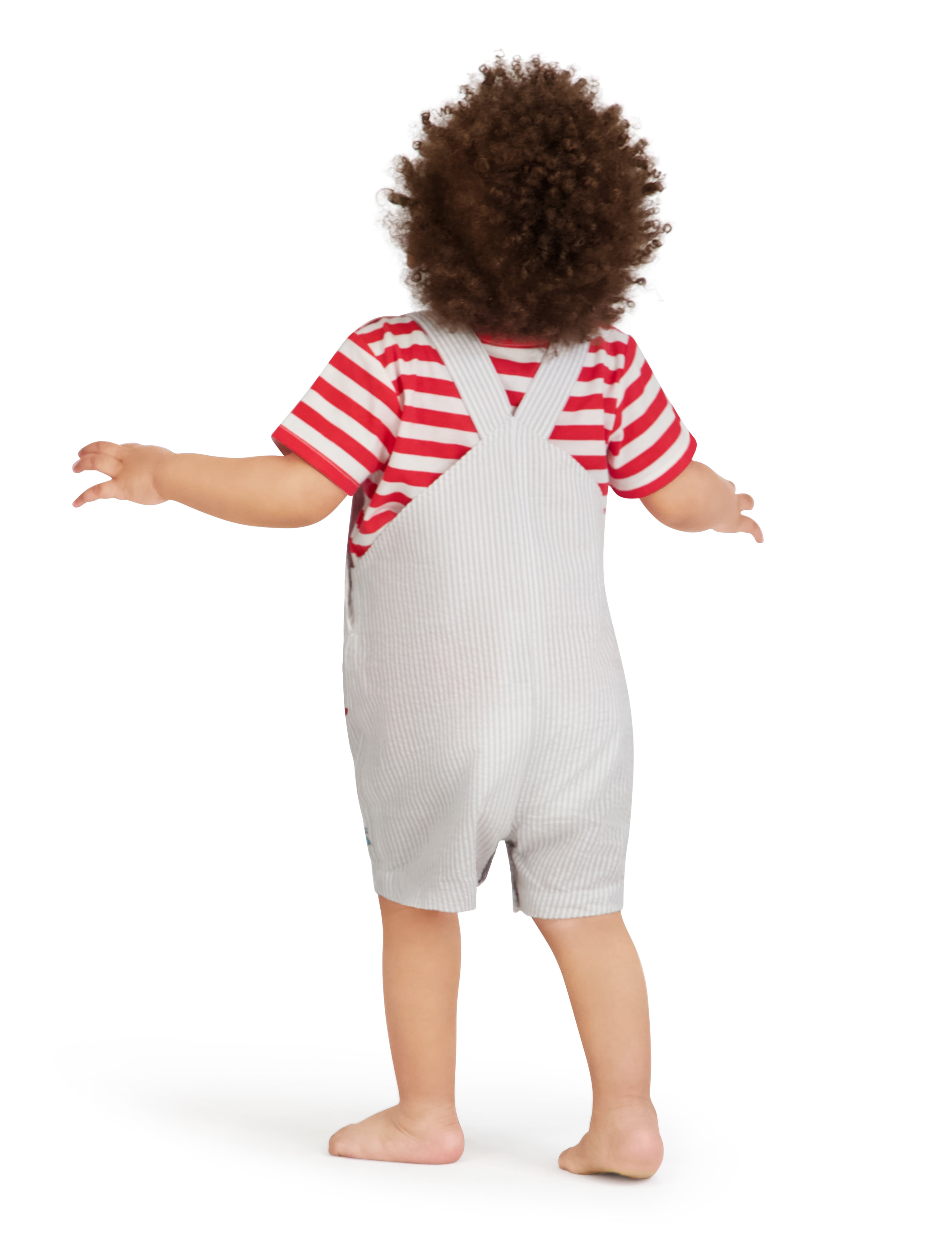 Cat In The Hat Baby Boy 2 Piece Shortall Set, Sizes 0-24 Months