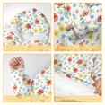 thumbnail image 6 of Wearable Lamb Fleece Blanket Hoodie,Pioneer Flower Floral Print Pattern Oversized Sherpa Blanket Hoodie with Super Pockets,Super Warm Fuzzy Pullover for Women & Men, 6 of 6