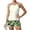 Cyan, variant on Blouson Women's Hawaiian Tankini Swimsuits Tummy Control Two Piece Bathing Suits Athletic Blouson Tank Top with Short Bottoms