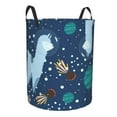 thumbnail image 2 of Daiia Alpaca Astronaut in Space Round Laundry Basket with Handles Thickened Waterproof Circular hamper,Dirty Clothes Storage Basket for Bedroom,Bathroom,College Dorm-Medium, 2 of 8