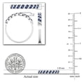 thumbnail image 3 of Dazzlingrock Collection Round Blue Sapphire Wave Style Stackable Wedding Band for Women (Color Blue, Clarity Highly Included) in 925 Sterling Silver, Size 5.5, 3 of 4